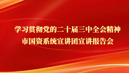 深投控党委举行学习贯彻党的二十届三中全会精神市国资系统宣讲团宣讲报告会